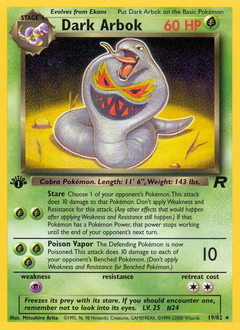Dark Arbok (19) — Team Rocket