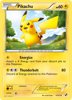 Pikachu card art