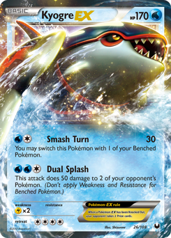 Kyogre EX card art