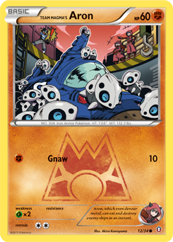 Team Magma's Aron card art