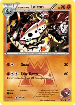 Team Magma's Lairon card art