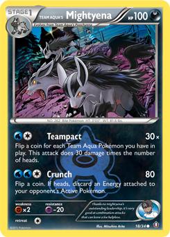 Team Aqua's Mightyena card art