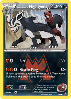 Team Magma's Mightyena card art
