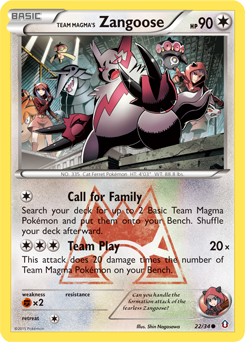 Team Magma's Zangoose — Double Crisis