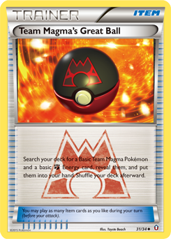 Team Magma's Great Ball card art