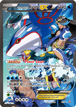 Team Aqua's Kyogre EX card art