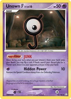 Unown (J) card art