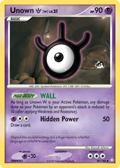 Unown (W) card art
