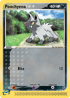 Poochyena - 63/109 — Ruby and Sapphire
