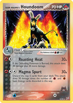 Team Magma's Houndoom - 10/95 card art