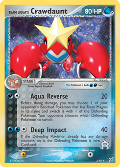 Team Aqua's Crawdaunt - 2/95 card art