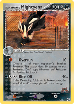 Team Magma's Mightyena - 21/95 — Team Magma vs Team Aqua