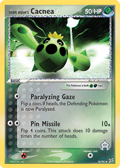 Team Aqua's Cacnea - 24/95 card art