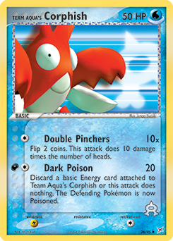 Team Aqua's Corphish - 26/95 card art