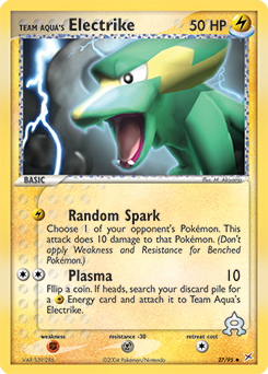 Team Aqua's Electrike - 27/95 card art