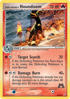 Team Magma's Houndoom - 34/95 card art