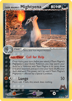 Team Magma's Mightyena - 37/95 — Team Magma vs Team Aqua
