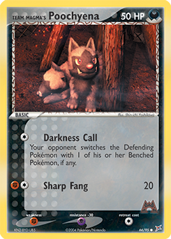 Team Magma's Poochyena - 66/95 card art
