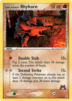 Team Magma's Rhyhorn - 67/95 — Team Magma vs Team Aqua