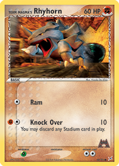 Team Magma's Rhyhorn - 68/95 card art