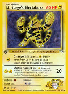 Lt. Surge's Electabuzz (27) — Gym Heroes