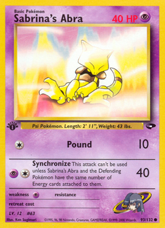 Sabrina's Abra (93) — Gym Challenge