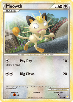 Meowth card art