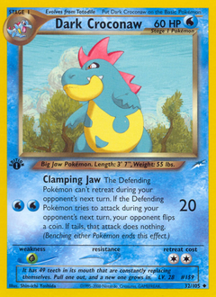 Dark Croconaw — Neo Destiny