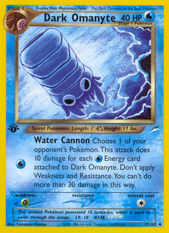 Dark Omanyte — Neo Destiny
