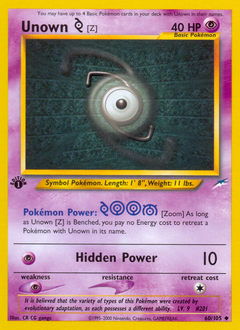 Unown [Z] — Neo Destiny
