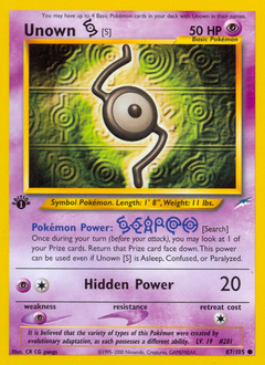 Unown [S] — Neo Destiny