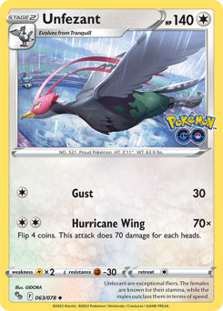 Unfezant — Pokemon GO