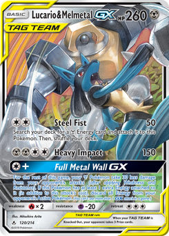 Lucario & Melmetal GX card art