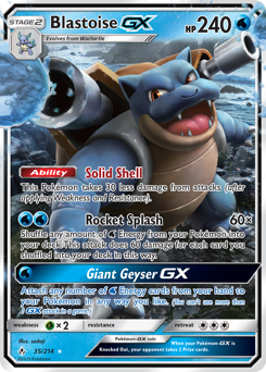 Blastoise GX card art