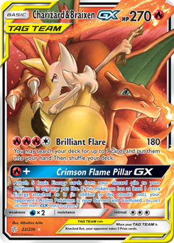 Charizard & Braixen GX card art