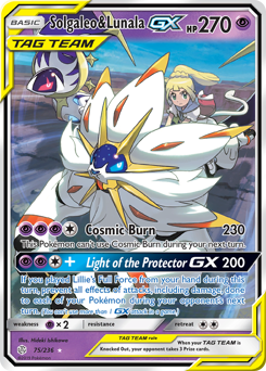 Solgaleo & Lunala GX card art
