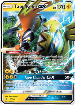 Tapu Koko GX — SM - Guardians Rising