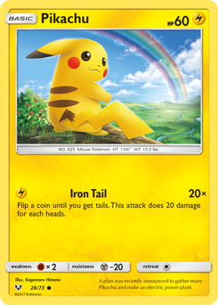 Pikachu card art