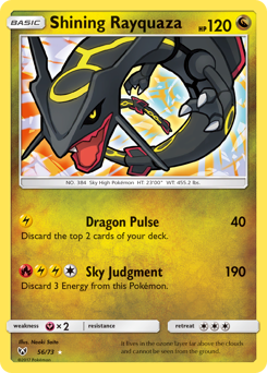 Shining Rayquaza card art