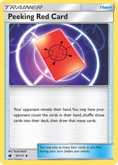 Peeking Red Card — SM - Crimson Invasion