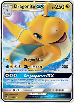 Dragonite GX card art