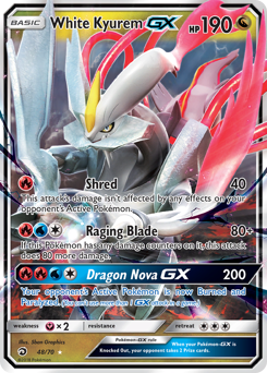 White Kyurem GX card art
