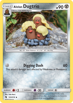 Alolan Dugtrio card art