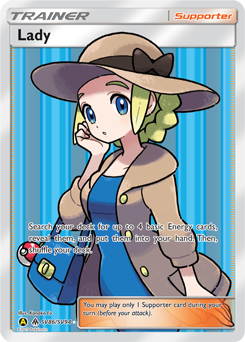 Lady card art