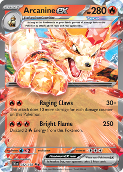 Arcanine ex - 032/198 — SV01: Scarlet & Violet Base Set