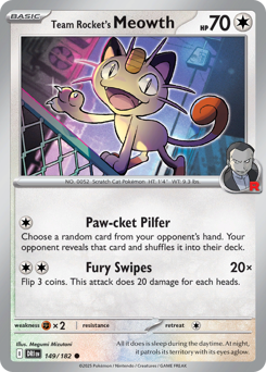 Team Rocket's Meowth — SV10: Destined Rivals