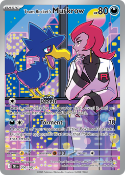 Team Rocket's Murkrow - 200/182 card art