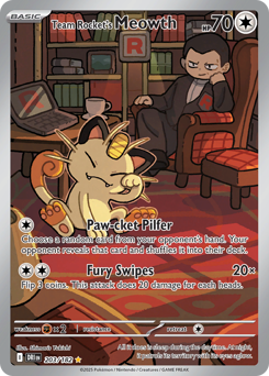 Team Rocket's Meowth - 203/182 — SV10: Destined Rivals