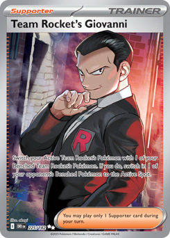 Team Rocket's Giovanni - 225/182 card art