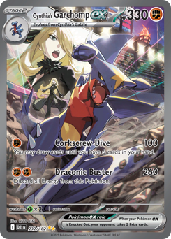 Cynthia's Garchomp ex - 232/182 card art